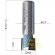 Прямая пазовая фреза по дереву Tideway Industrial LC01061513G (Ø15*12.7*Ø12.7*51) Z2