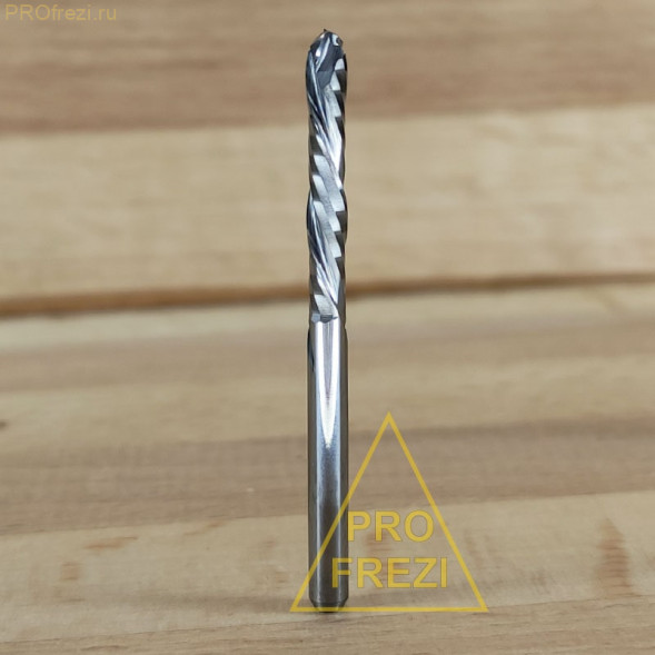 Фреза для раскроя фанеры, ЛДСП, МДФ Ø3.175*22*Ø3.175*45 3A Z2+2 Profrezi 121-317522-45