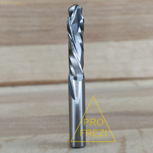 Фреза для раскроя фанеры, ЛДСП, МДФ Ø6*25*Ø6*50 3A Z2+2 Profrezi 121-625-50