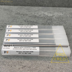 Фреза по алюминию и цветным металлам Z3 Ø3*Ø3*100 Profrezi 115-3