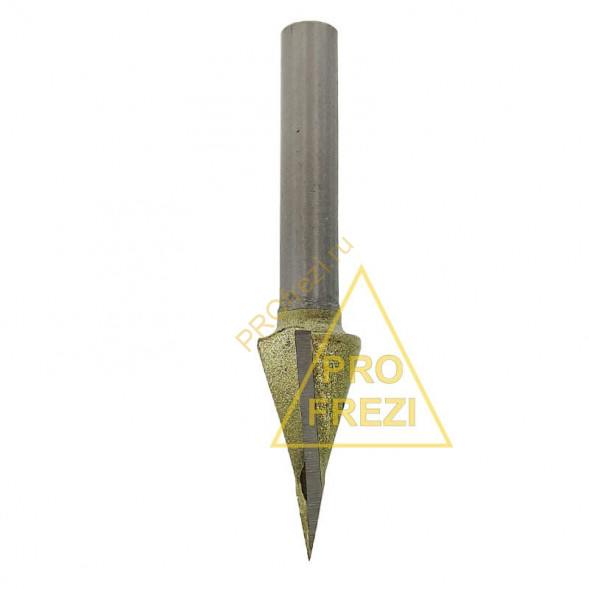 Коническая фреза по дереву, МДФ, фанере 30° Ø11.9*22.2*Ø6*55  213-3012-655 (F13) Z2