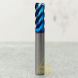 Спиральная твердосплавная фреза для стали Ø8*20*Ø8*60 Z4 покрытие NaCo Blue, HRC65, плоский торец, стружка вверх 150-820-860-HD 45°
