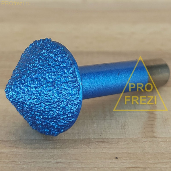 Алмазная коническая фреза по камню 90° D22 H10 d8 L50 Profrezi 195-9022-849 (F16)