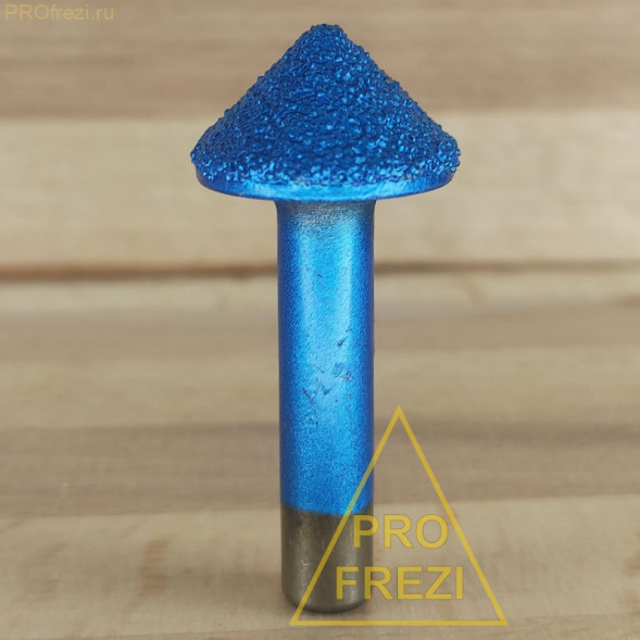 Алмазная коническая фреза по камню 90° D22 H10 d8 L50 Profrezi 195-9022-849 (F16)