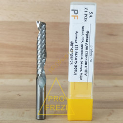Фреза для фрезеровки пластиков, древесины, MDF Ø8*42*Ø8*75 Z1 5A Profrezi 175-842-875 (F07U)