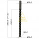 Фреза полусфера спиральная для пенопласта R6 Ø12*150*Ø12*200 Z4 950-12150-12200
