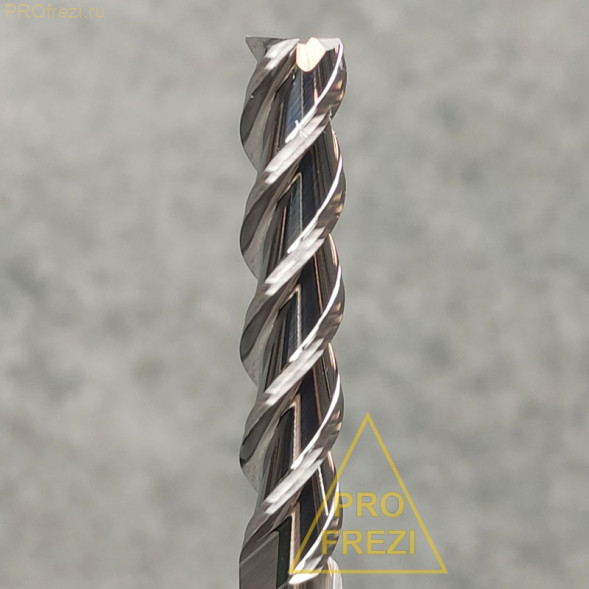 Фреза по алюминию и цветным металлам Z3 Ø6*30*Ø6*100 Profrezi 115-630-6100, плоский торец, стружка вверх
