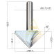 Конусная фреза 90 градусов Ø60*35*Ø12.7*95 Z2 Tideway Industrial по дереву, МДФ, фанере, пластикам