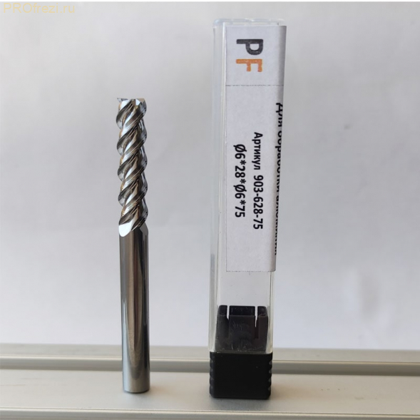Фреза по алюминию DTU Z3 (Ø6*28*Ø6*75)