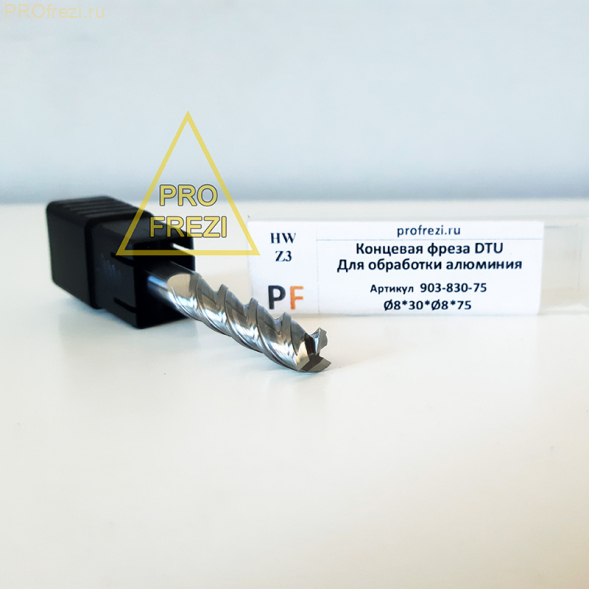 Фреза по алюминию DTU Z3 (Ø8*30*Ø8*75)