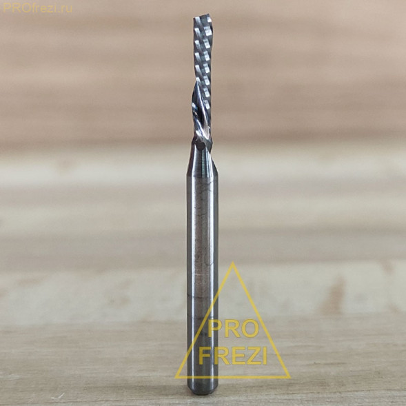 Однозаходная фреза выброс стружки вниз Ø2*12*Ø3.175*39 Z1 5A  Profrezi 177-212-317539 (F07D)