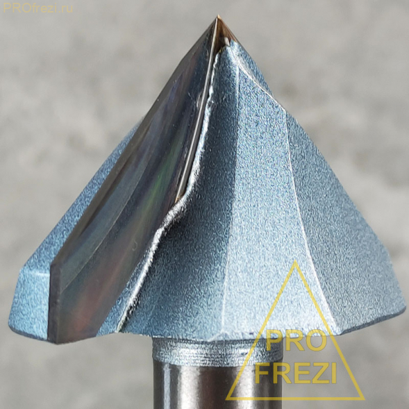 Конусная фреза 90 градусов Ø45*30*Ø12.7*90 Z2 Tideway Industrial по дереву, МДФ, фанере, пластикам