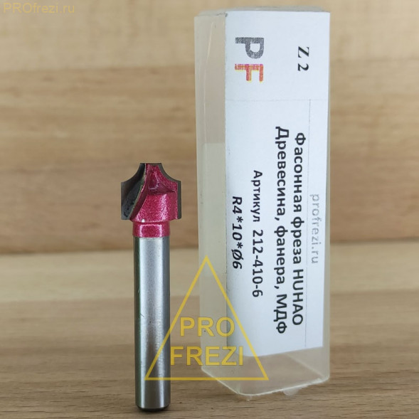 Фасонная фреза по дереву HUHAO R4 D10 H9 C3.5 d6 L41.5