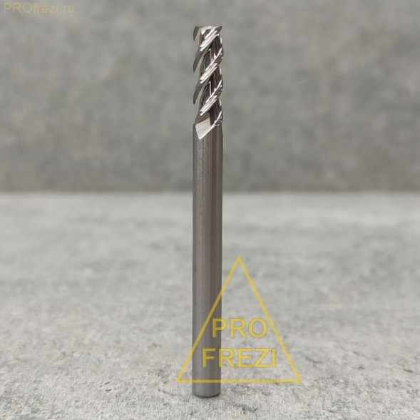 Фреза по алюминию и цветным металлам Z3 Ø4*12*Ø4*50 Profrezi 115-412-450