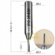 Прямая пазовая фреза Ø2*8*Ø8*50 TCT Z2 912-28-850 по дереву, фанере, MDF, ЛДСП