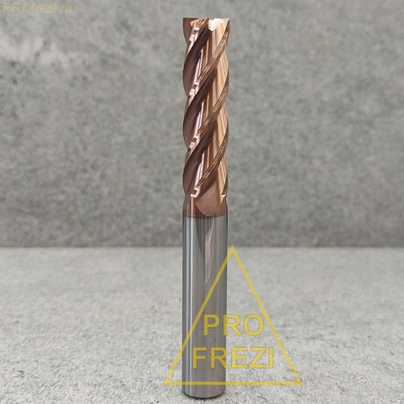 Концевая с плоским торцом Z4 Ø12*45*Ø12*100 TiSiN, HRC55 ZANHO 122-1245-12100