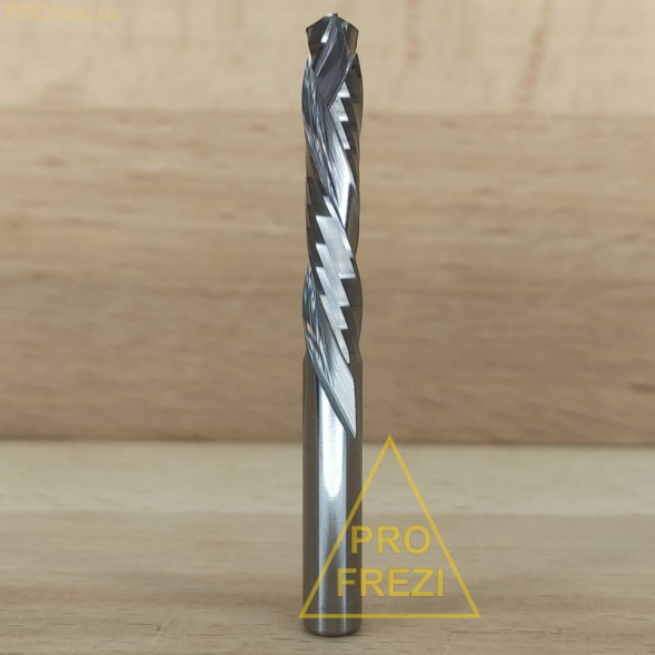 Фреза для раскроя фанеры, ЛДСП, МДФ Ø6*32*Ø6*60 3A Z2+2 Profrezi 121-632-60