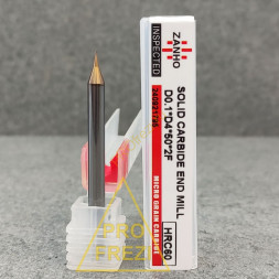 Микро сферическая фреза по металлу R0.05 Ø0,1*0,2*4*50 Z2 HRC60 TiSiN Zanho 126-0102-450