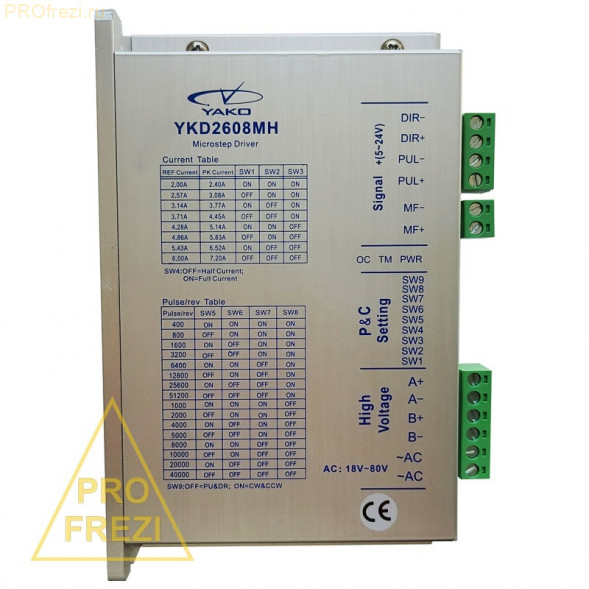 Цифровой драйвер шагового двигателя YAKO YKD2608MH