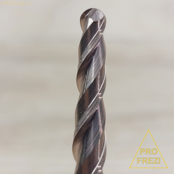 Коническая сферическая фреза для 3D обработки 1.97° R2.0 Ø4*60*Ø8*100 Z2 AlTiSiN Profrezi 101-260-8100 (F31) HRC55