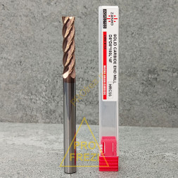 Фреза твердосплавная по стали, плоский торец Ø8*35*8*100 Z4, TiSiN HRC55, 122-835-8100