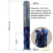 Спиральная твердосплавная фреза для стали Ø10*25*Ø10*75 Z4 покрытие NaCo Blue, HRC65, плоский торец, стружка вверх 150-1025-1075