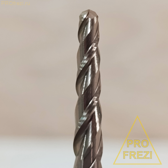 Коническая сферическая фреза для 3D обработки 2.4° R1.0 Ø2.0*15*Ø3.175*38 Z2 AlTiSiN Profrezi 101-115-317538 (F31) HRC55