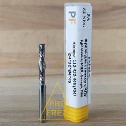 Фреза с выбросом стружки вниз для древесины, фанеры, MDF  Z2 Neg 5A Ø4*22*Ø4*45 Profrezi 112-422-445 (F04)