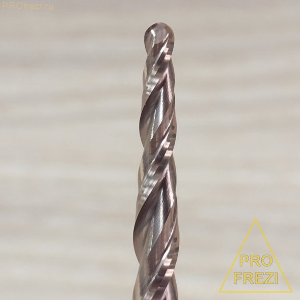 Коническая сферическая фреза для 3D обработки 2.44° R1.5 Ø3.0*60*Ø8.0*100 Z2 AlTiSiN Profrezi 101-1560-8100 (F31) HRC55