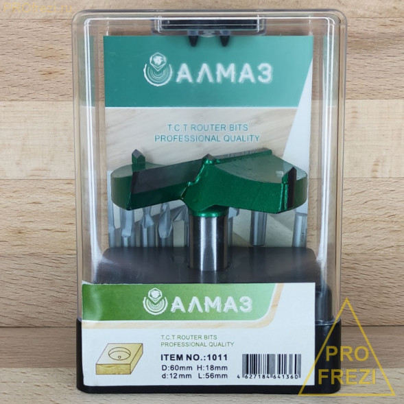 Чашечное сверло АЛМАЗ 1011 D60 H18 d12 L56 (сверло форстнера)