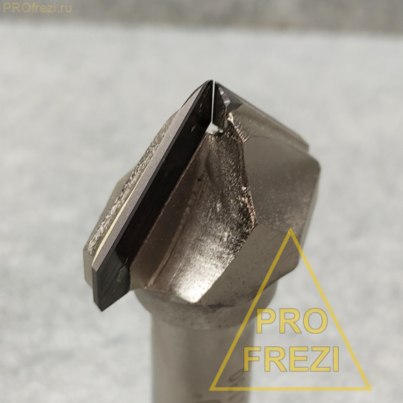 Алмазная коническая фреза с PCD напайками 90° Ø30x20xØ12x65 