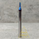 Спиральная твердосплавная фреза для стали Ø2*6*Ø4*50 Z4 покрытие NaCo Blue, HRC65, плоский торец, стружка вверх 150-26-450