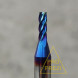 Спиральная твердосплавная фреза для стали Ø2*6*Ø4*50 Z4 покрытие NaCo Blue, HRC65, плоский торец, стружка вверх 150-26-450
