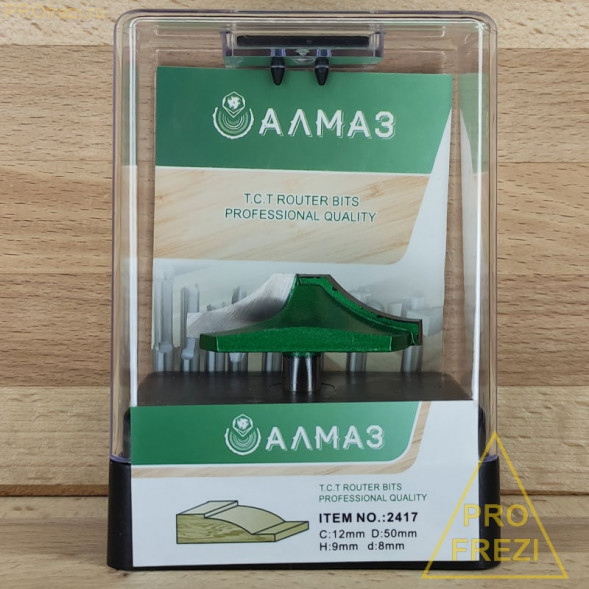 Концевая фасонная фреза Алмаз 2417 D50 H9 C12 d8