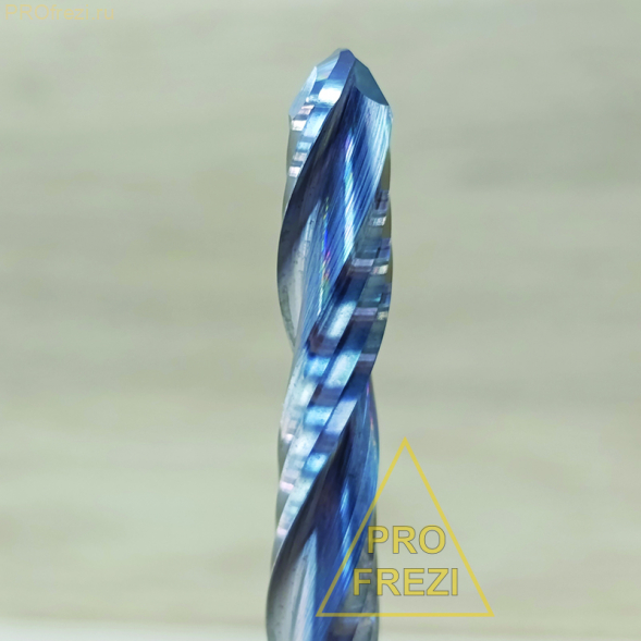 Сферическая спиральная фреза Ø8.0*62*Ø8.0*110 R4.0 Z2 стружка вверх, 114-862-8110 (F05) по дереву, МДФ, пластикам