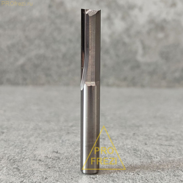 Прямая твердосплавная концевая фреза для древесины, фанеры, MDF Z2 HW Ø6*22*Ø6*50 Profrezi 113-622-650 (F30)