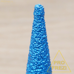 Алмазная фреза для 3D и 5D фрезеровки натурального камня 18° Ø4-Ø4.1x30xØ10x100  для мягких пород 193-430-10100 (F37)