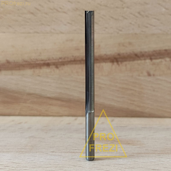 Прямая твердосплавная концевая фреза для древесины, фанеры, MDF Z2 HW Ø4*42*Ø4*65 Profrezi 113-442-465 (F30)