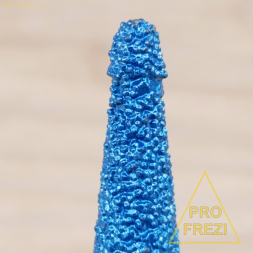 Алмазная фреза для 3D и 5D фрезеровки натурального камня 6.5°-7° Ø4.8-Ø5.0x100xØ16x180  для мягких пород 193-5100-16180 (F37)