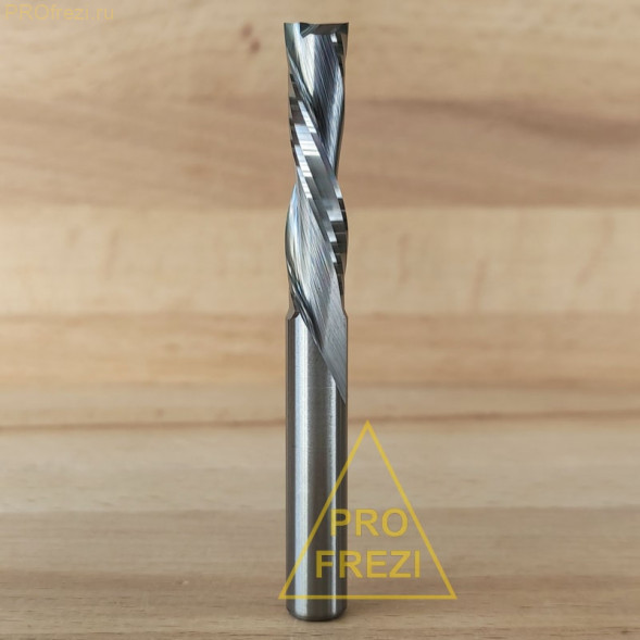 Фреза с выбросом стружки вниз для древесины, фанеры, MDF  Z2 Neg 5A Ø8*35*Ø8*75 Profrezi 112-835-875 (F04)