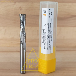 Фреза с выбросом стружки вниз для древесины, фанеры, MDF  Z2 Neg 5A Ø8*35*Ø8*75 Profrezi 112-835-875 (F04)