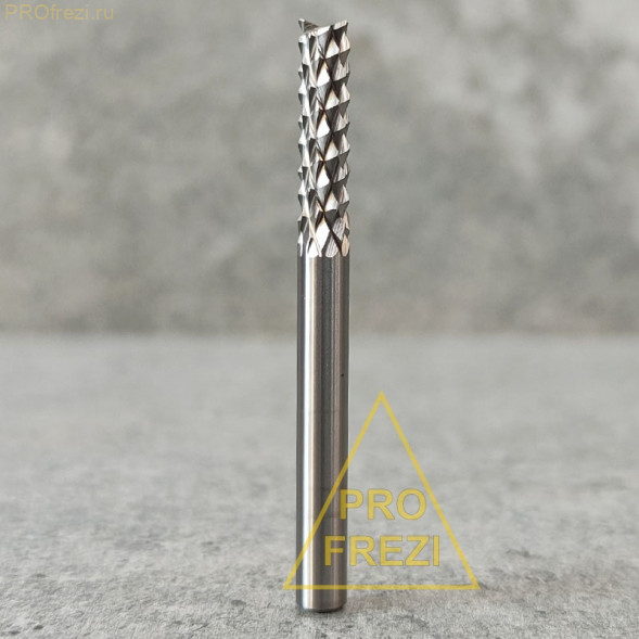 Фреза кукуруза для печатных плат, фанеры, текстолита Ø4*17*Ø4*45 WF06 130-417-445-HN стружка вверх