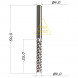 Фреза кукуруза для печатных плат, фанеры, текстолита Ø4*25*Ø4*50 WF06 130-425-450-HN стружка вверх