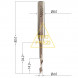 Фреза для фрезеровки алюминия и ПВХ Profrezi 162-414-880 Z1 HSS-E Ø4*14*34*Ø8*80 