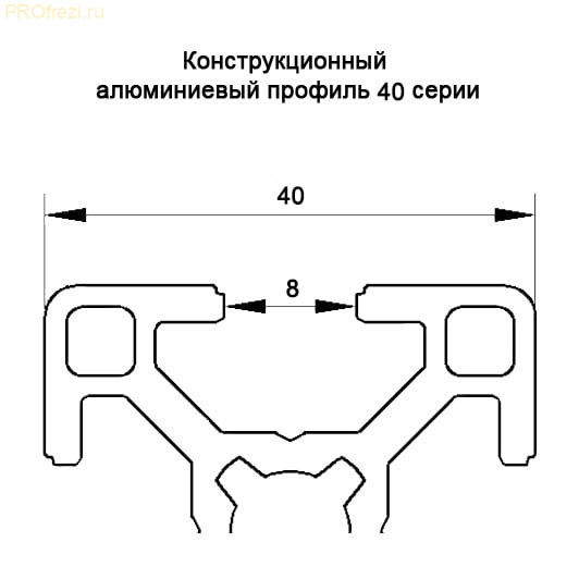 Т-гайка поворотная к профилю серии 40, паз 8 мм