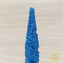 Алмазная фреза для 3D и 5D фрезеровки натурального камня 7.5°-8° Ø3.5-Ø3.6x60xØ10x100  для мягких пород 193-3560-10100 (F37)