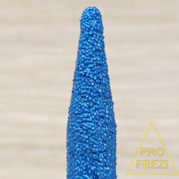 Алмазная фреза для 3D и 5D фрезеровки натурального камня 7.5°-8° Ø3.5-Ø3.8x30xØ8x90  для мягких пород 193-3530-890 (F37)