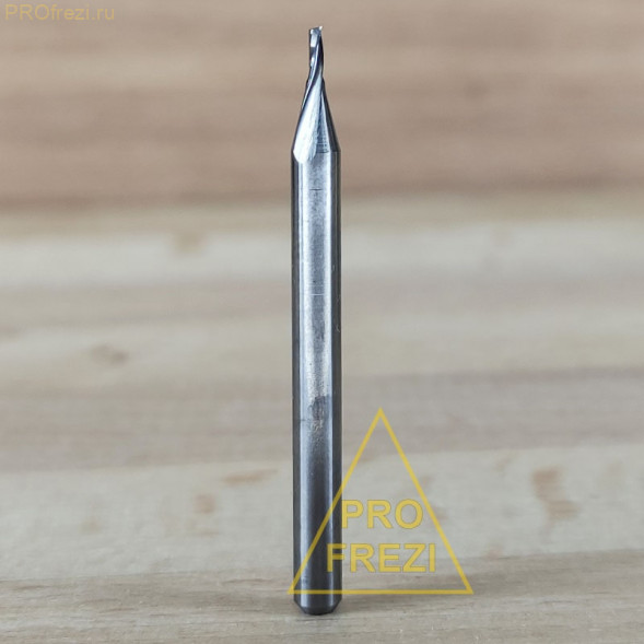 Фреза для фрезеровки пластиков, древесины, MDF Ø1*3*Ø3.175*38 Z1 5A Profrezi 175-13-317538 (F07U)