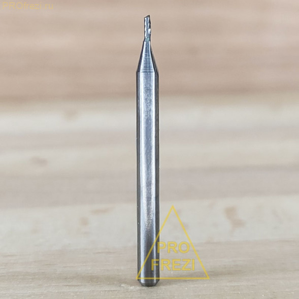 Фреза для фрезеровки пластиков, древесины, MDF Ø1*3*Ø3.175*38 Z1 5A Profrezi 175-13-317538 (F07U)