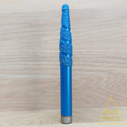 Алмазная фреза для 3D и 5D фрезеровки натурального камня 5°-5.5° Ø6.8-Ø7.0x60xØ12x120 для мягких пород 193-760-12120 (F37)